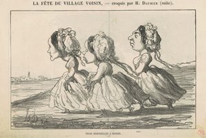 Trois demoiselles à marier; Famille bourgeoise convaincue ...