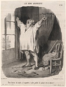 Drei Uhr morgens... von Honoré Daumier