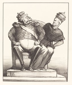 Zu eng für zwei von Honoré Daumier