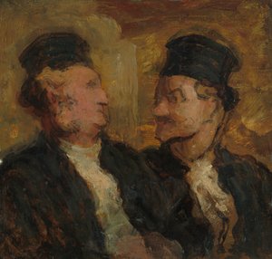 Zwei Anwälte, ca. 1860 von Honoré Daumier