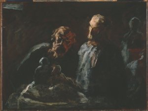 Zwei Bildhauer von Honoré Daumier