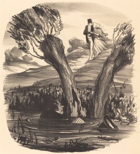 Ein Ehemann verbrannt vom Feuer der Eifersucht von Honoré Daumier