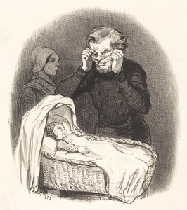 Ein glücklicher Vater von Honoré Daumier