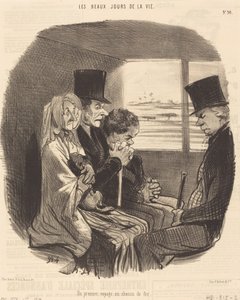 Eine erste Zugreise von Honoré Daumier
