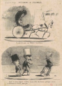 Ein Cabriolet mit einer unangenehmen Ähnlichkeit... von Honoré Daumier