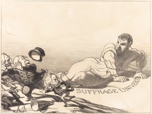 Eine Panik der Lilliputaner... von Honoré Daumier