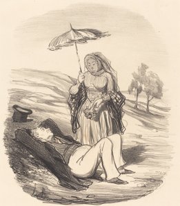 Ein ehelicher Spaziergang von Honoré Daumier