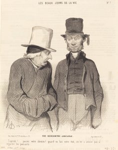Ein angenehmes Treffen von Honoré Daumier