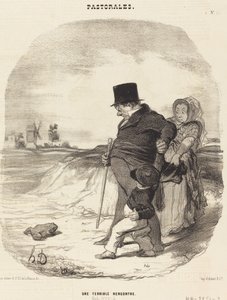 Eine schreckliche Begegnung von Honoré Daumier