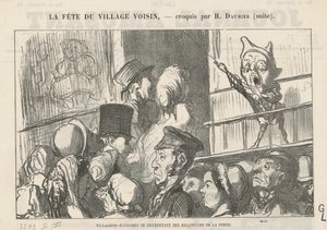 Sparsame Dorfbewohner sind zufrieden ... ; Auf dem Land gibt es keine Kutscherstreiks ... von Honoré Daumier
