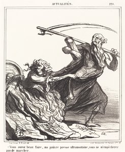 Vous aurez beau faire, ma pauvre presse... von Honoré Daumier