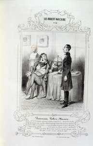 Illustrationen über Ideen und Legenden Philipon unter dem Titel Les Cent und Robert Macaire von Honoré Daumier
