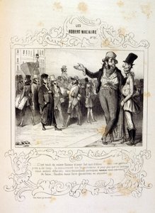Illustrationen über Ideen und Legenden Philipon unter dem Titel Les Cent und Robert Macaire