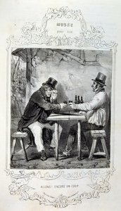 Illustrationen über Ideen und Legenden von Philipon unter dem Titel Les Cent und Robert Macaire von Honoré Daumier