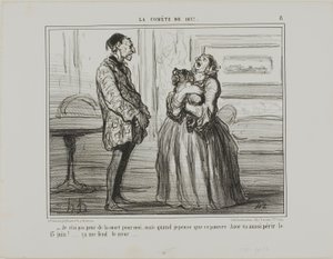 „- Ich habe keine Angst um mich, aber wenn ich an den armen Azor denke, der am 13. Juni sterben wird... es bricht mir einfach das Herz,“ Platte 8 aus La Comète De 1857