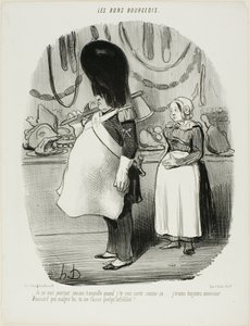 "- Ich bin nie ruhig, wenn ich sehe, wie Sie so ausgehen... Ich habe immer Angst, Monsieur Moussard, dass Sie untreu sein könnten," Platte 67 aus Les Bons Bourgeois
