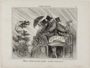 „Nur 15 Cent für ein Vollbad... was für ein Angebot!“, Platte 12 aus Croquis Parisiens von Honoré Victorin Daumier