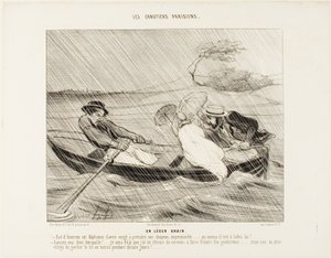 Ein leichter Sturm (Un léger grain), Platte 8 aus Die Pariser Bootsfahrer (Les canotiers Parisiens)