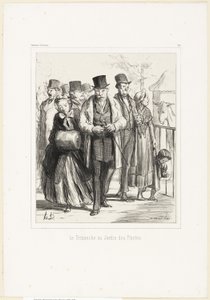 Ein Sonntag in den botanischen Gärten, Tafel 320 aus Souvenirs d’artistes von Honoré Victorin Daumier