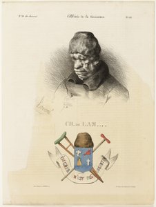 Ch. De Lam...., Platte 156 aus Célébrités de la Caricature von Honoré Victorin Daumier