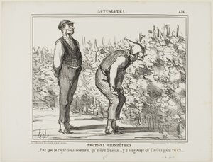 Emotionen vom Land. „- Muss sehen, wie der Wein wächst… habe es noch nie gesehen…“, Platte 436 aus Actualités