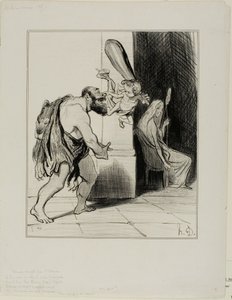 Herkules von der Liebe gezähmt. Dieser schelmische Gott unterwirft auf seinen triumphalen Wegen alle, Könige, Hirten, Helden und Fröhliche, Alcide unterbricht seine gefürchteten Heldentaten und bindet ihn, während Omphale sich freut. (Galante Poesie von Mo