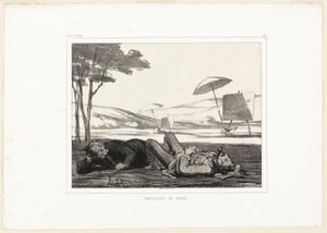 Landschaftsmaler bei der Arbeit, Platte 309 aus Souvenirs d