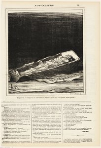Inzwischen bestehen sie darauf, dass es ihr nie besser ging, Platte 183 aus Actualités von Honoré Victorin Daumier