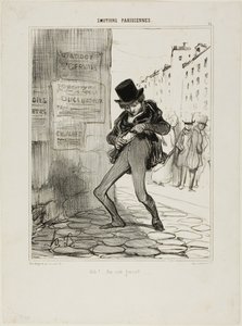 Ausgeraubt! Leere-Tasche-Straße..., Platte 13 aus Émotions Parisiens