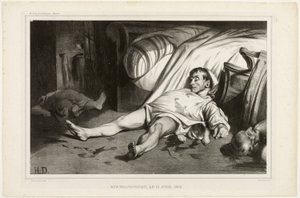 Rue Transnonain, am 15. April 1834, 2. Oktober 1834, Platte 24 aus L’Association mensuelle