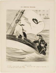 Der Windstoß (Tafel 17 aus Les Canotiers Parisiens)
