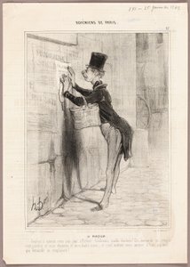 Der Plakatmann, Platte 17 aus Bohémiens de Paris von Honoré Victorin Daumier