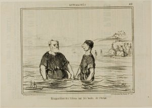 Das Wiederauftauchen der Tritonen des Meeres, Platte 412 aus Actualités