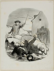 Die Gefahr, bei einer Jagd erwischt zu werden, Tafel 12 aus Pastorales