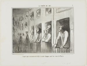 Die Straßen von Paris beginnen jede Nacht so auszusehen, Platte 7 aus La Comète De 1857
