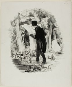 Hierhin könnte Sie die Lektüre des Constitutionnel führen, Tafel 8 aus Pastorales von Honoré Victorin Daumier