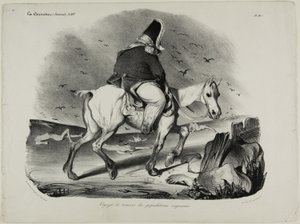 Reise durch die aufmerksame Bevölkerung, Platte 413 von Honoré Victorin Daumier
