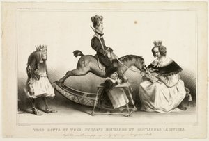 Sehr hohe und mächtige legitime Bälger. Völker, verteidigt euch, zerreißt euch, opfert euch für diese Royals, ihr gehört ihnen, Idioten, Platte 19 von Honoré Victorin Daumier