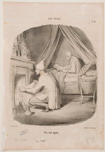 Eine geschäftige Nacht von Honoré Daumier