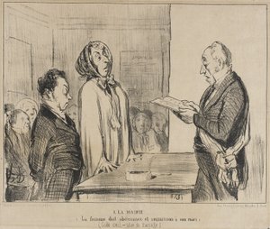 Im Rathaus... von Honoré Daumier