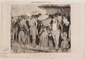 Eine endlose Wartezeit am Bahnhof von Honoré Daumier
