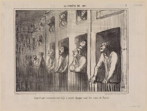 Aussehen, das die Straßen von Paris jeden Abend schon haben (Der Komet von 1857, Blatt 7)