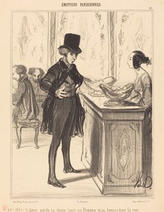 Den halben Becher beim Domino und die Börse auf der Straße verloren von Honoré Daumier