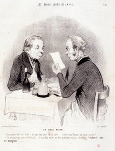 Karikatur über das teure Leben. Serie „Die schönen Tage des Lebens“: Ein mageres Abendessen...
