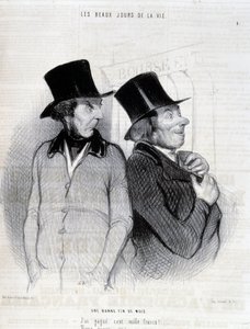 Karikatur über die Stipendiaten - von Daumier, in "Charivari" vom 16.04.1844