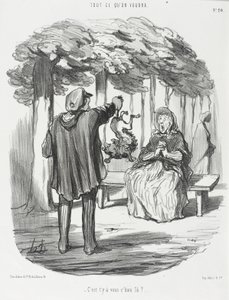 Ist das Ihr Hund dort? von Honoré Daumier