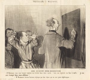 Wie man ein großer Mathematiker wird von Honoré Daumier