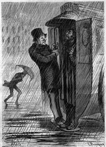 Komplett!!! Karikatur von Honore Daumier (1808-1879). Gravur in „Le Monde Illustré“ Nr. 271 vom 21. Juni 1862. von Honoré Daumier