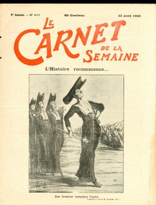 Cover von „Le Carnet de la semaine“, satirisch in Schwarz-Weiß von Honoré Daumier