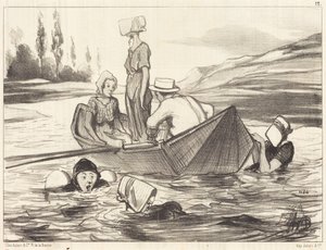 Im offenen Wasser von Honoré Daumier